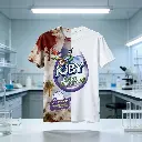 jimeng-2025-12-10-5345-一件 T 恤左半边有血渍、油渍，右半边洗净洁白，下面标注使用 _JOBY Ext....webp