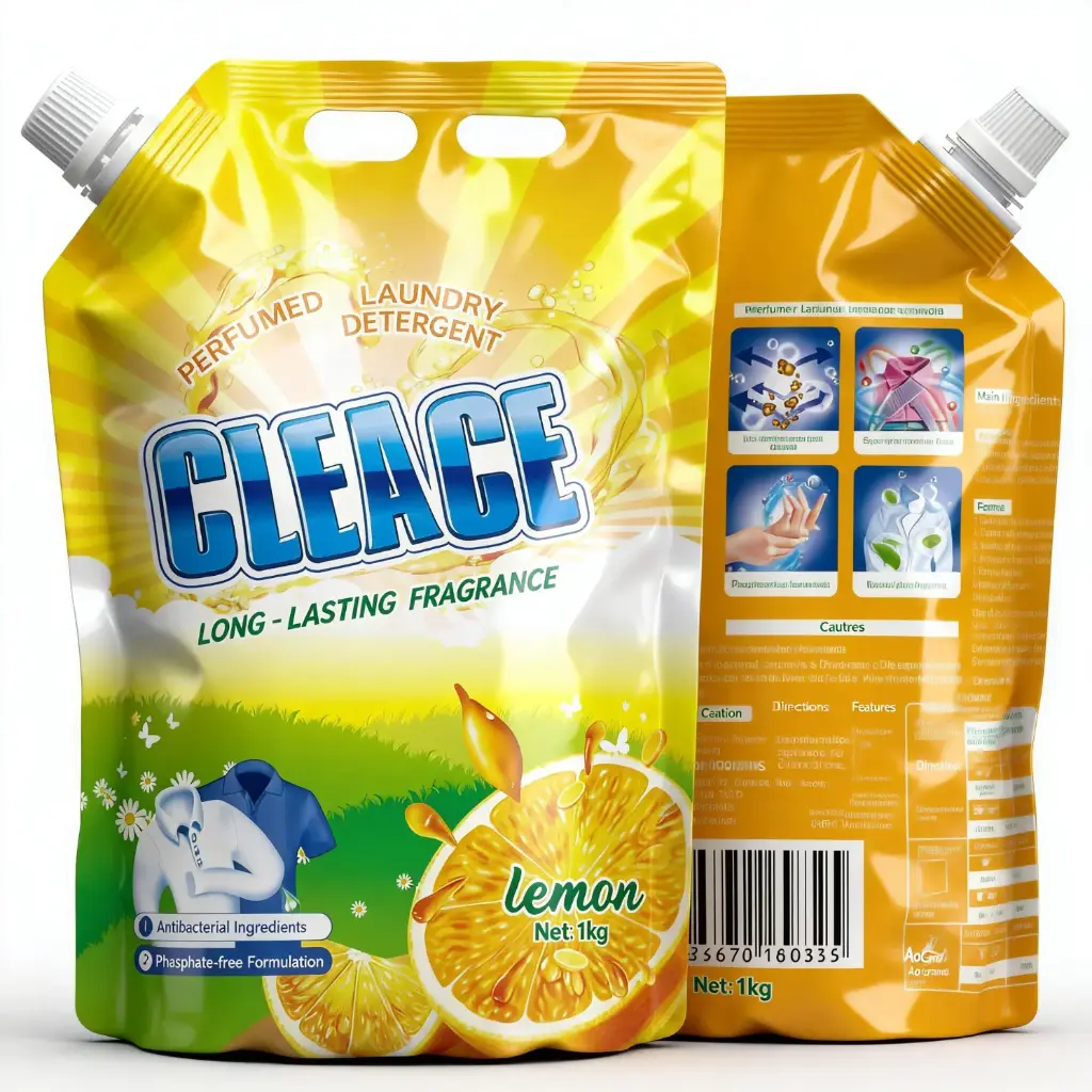 jimeng-2026-02-05-8772-一袋 CLEACE 洗衣粉 1kg 塑料袋包装，自立袋结构，顶部带白色旋盖，袋体....webp