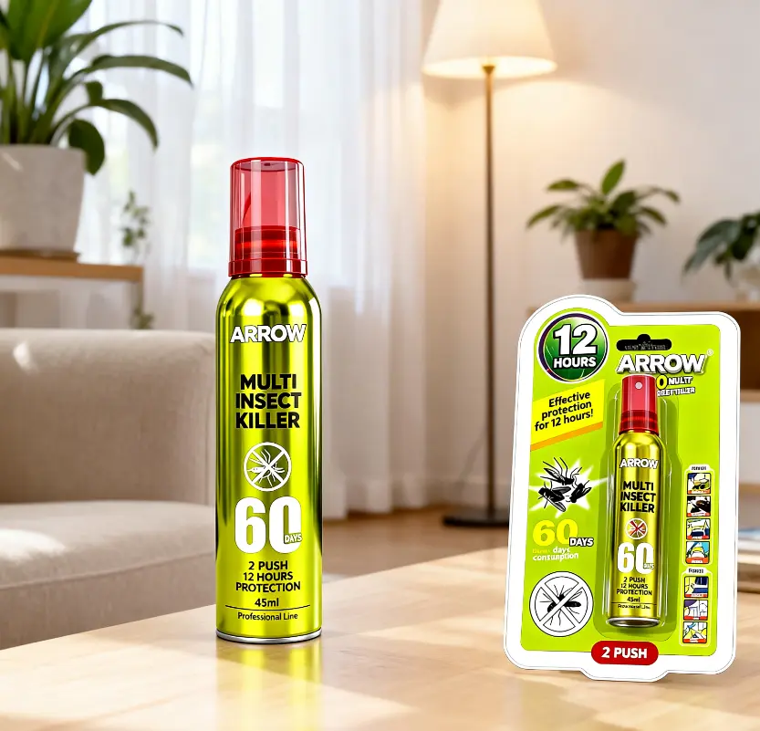 ARROW Multi Insect Killer – 2 Push, 12-Hour Protection, 60-Day Use, 45ml