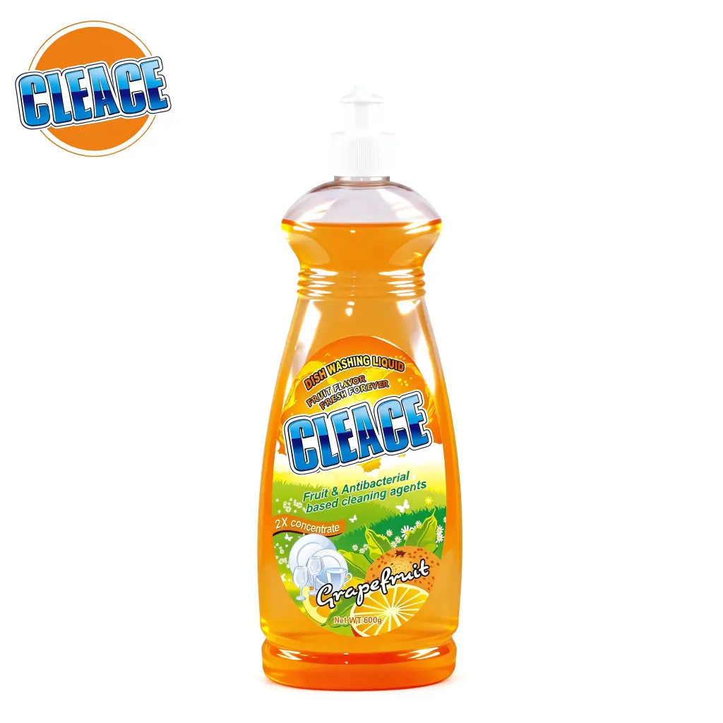 CLEACE 2X Ultra Concentrated Dishwashing Liquid - Refreshing Grapefruit Essence & Vitamin E Hand Guard (Export Grade) 600ml